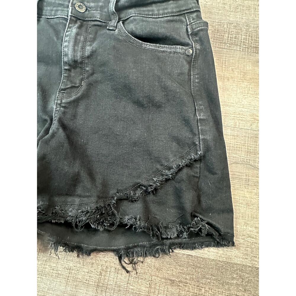 Judy Blue Black Denim Shorts Frayed Tulip Hem Size Large Style# JB15265BK - Picture 3 of 10